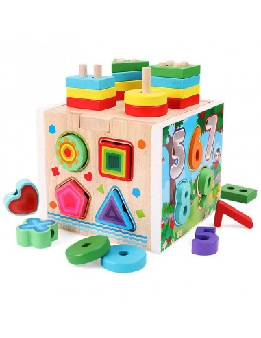 Jouet puzzle cube en bois pour bébé suggérées chez