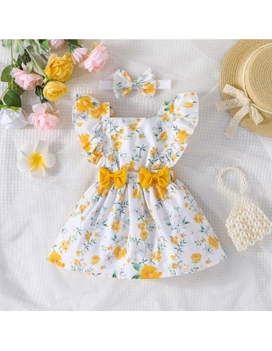 Robe d'été et nœud pour bébé vente chaude votre 