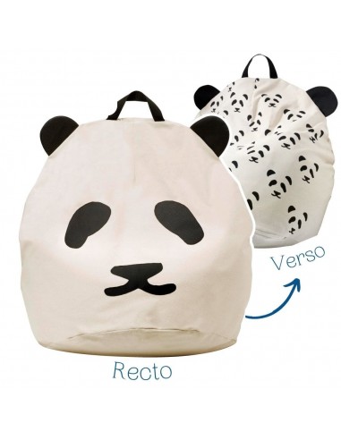 Pouf 100% coton non blanchi • Bini Original avec Pandas online