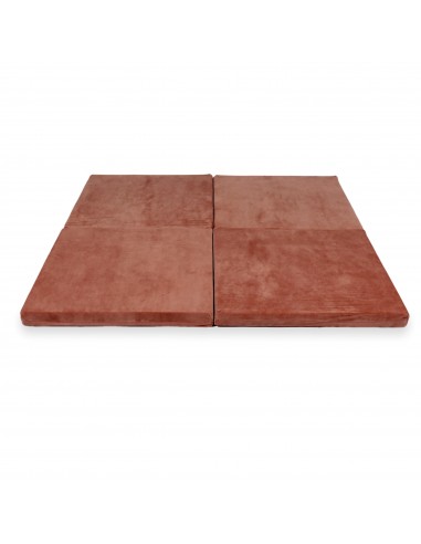 Tapis de jeu Carré en velours, 120cm - Marsala la livraison gratuite