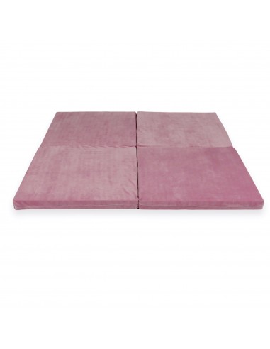 Tapis de jeu Carré en velours, 120cm - Framboise Livraison rapide